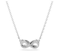 Pendentif Hyperbola, Pavé, Infini, Blanc, Métal rhodié