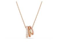 Swarovski Collier pendentif Lunar – cristal rose taille Toupie, chaîne plaquée ton or rose