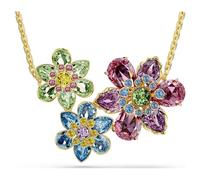 Swarovski Pendentif Idyllia, coupe mixte, fleur, multicolore, plaqué or