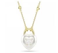 Swarovski Pendentif Idyllia – Cœur blanc, Placage de ton or, Tailles variées