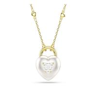 Swarovski Pendentif Idyllia – Cœur blanc, Placage de ton or, Tailles variées