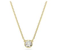 Pendentif Imber, Coupe ronde, Blanc, Placage de ton or