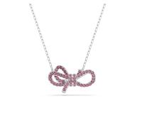 Swarovski Pendentif Lifelong Bow, Nœud, Rose, Métal rhodié