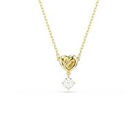 Swarovski Pendentif Lifelong, Taille ronde, Cœur, Blanc, Placage de ton or