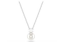 Swarovski Pendentif Matrix, Perle de cristal, Taille ronde, Blanc, Métal rhodié