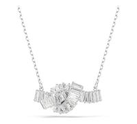 Swarovski Pendentif Matrix, Taille baguette, Nœud, Blanc, Métal rhodié