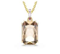 Swarovski Pendentif Millenia, coupe octogonale, caramel, plaqué or