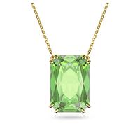 Swarovski Pendentif Millenia, taille octogonale avec cristal, placage de ton or, vert