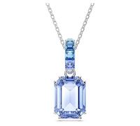 Swarovski Pendentif Millenia, Taille octogonale, Bleu, Métal rhodié