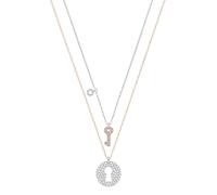 Swarovski Pendentif Parure Crystal Wishes Key, rose, combinaison de métaux plaqués
