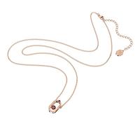 Swarovski Pendentif Sparkling Dance, pièce centrale avec cristal rond rouge dans une cage au placage de ton or rosé, chaîne ajustable, rouge