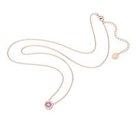 Pendentif Una, Taille ronde, Long, Violet, Placage de ton or rosé OS