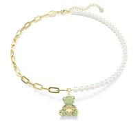 Swarovski Pendentif Teddy vert et perle