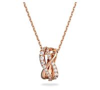 Swarovski Pendentif Twist, placage de ton or rosé, blanc