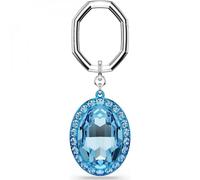 Porte-clés, Taille ovale, Bleu, Finition mix de métal