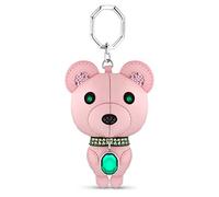 Swarovski Porte-clés Ourson Kris, cristaux roses et verts avec pendentif vert octogonal