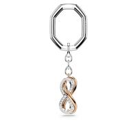 Porte-clés, Infini, Blanc, Finition mix de métal OS