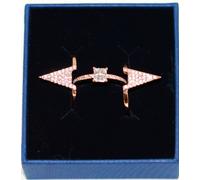 Swarovski Radio Stapel-Ring Set Gr.55 or Rose Plaqué Neuf avec Boite