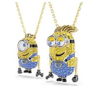 Swarovski Set Minions James and Henry, pavé, multicolore, plaqué or