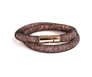 Swarovski - Stardust Deluxe Double Wrap Bracelet - Femme - Accessoires - Brun - Taille: ONE Size