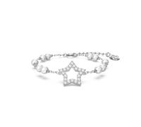 Swarovski Bracelet Stella, Crystal pearls, Étoile, Blanc, Métal rhodié