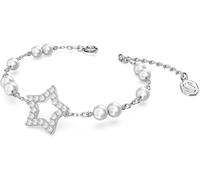 Swarovski Bracelet Stella, Crystal pearls, Étoile, Blanc, Métal rhodié