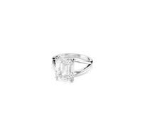 Swarovski Stilla Bague cocktail plaquée rhodium taille octogonale Blanc Taille 52, One Size, Zircone cubique, Zircone cubique