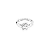 Swarovski Stilla Collection Bague cocktail, Taille ronde, Blanc, Finition ton argent