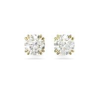 Swarovski – Clous d'oreilles Constella – Ronds blancs – Placage de ton or