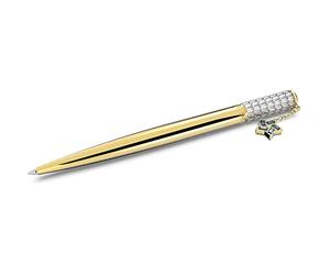 Swarovski Stylo à bille Celebration 2022, Étoile, Blanc, Placage de ton or