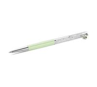 Swarovski Stylo à bille Crystalline, Trèfle à quatre feuilles, Vert, Laqué vert, métal chromé