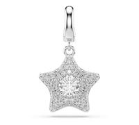 Swarovski Charm Sublima – taille ronde, étoile, blanc, plaqué rhodium – OS