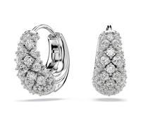 Swarovski Boucles d'oreilles Sublima bombées, pavées de cristaux Zirconia incolores – Métal rhodié