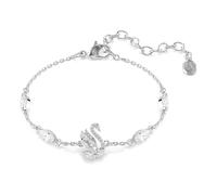 Swarovski Swan Bracelet, Tailles Mixtes, Cygne, Blanc, Plaqué Rhodium