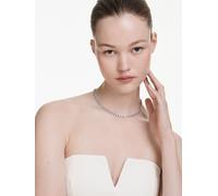 Swarovski Swarovski Blue Rhodium Plated Round Cut Una Angelic Tennis Necklace