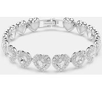 Swarovski Swarovski Silver Tone x Ariana Grande Rhodium Plated Heart Tennis Bracelet