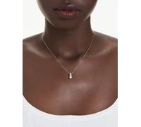 Swarovski Swarovski White Gold Tone Round Cut Stilla Attract Pendant Necklace