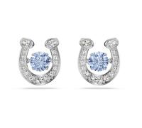 Swarovski Symbolica Collection, Taille ronde, Pavé, Fer à cheval, Bleu, Plaqué rhodium