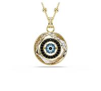 Swarovski Symbolica Pendentif mauvais œil plaqué or pour unisexe, taille M, multicolore, 42-52 cm, Métal, Zircone cubique