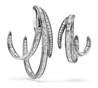 Swarovski The Vienna Collection Lot de 3 boucles d'oreilles avec plume, plaqué ruthénium