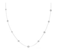 Swarovski Collier sautoir Una Angelic – cristaux Zirconia ronds incolores, chaîne rhodiée