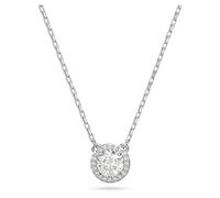 Swarovski Pendentif Constella – taille ronde, pavé blanc, métal rhodié