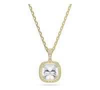 Swarovski Una Angelic Pendentif, Taille Coussin, Blanc, Finition Dorée 18 Carats