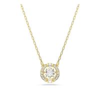 Swarovski Una Angelic Pendentif, Tailles Mixtes, Blanc, Finition Dorée 18 Carats