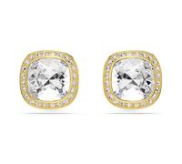 Clous d'oreilles Una Angelic, Taille coussin, Blanches, Doré à l’or 18 carats (750/1000) OS