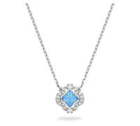 Swarovski Collier Sparkling Dc – Trèfle pierre bleue chaîne plaquée rhodium OS