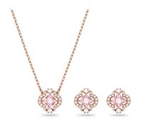 Swarovski - Parure de Bijoux Trèfle Porte-Bonheur Rose UNA - Femme - Accessoires - Rose - Taille: ONE Size