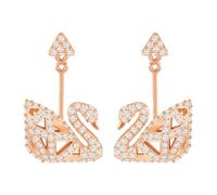 Swarovski, unisex, Accessoires, Rose, Taille: ONE Size Boucles d'oreilles clous pavées de cristaux