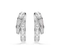 Swarovski Vienna Créoles, Tailles Mixtes, Blanc, Plaqué Rhodium