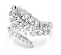 Swarovski Vienna Bague Ouverte, Tailles Mixtes, Plume, Blanc, Plaqué Rhodium